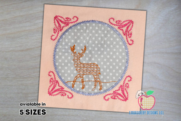 Cute Baby Deer and Flowers Frame