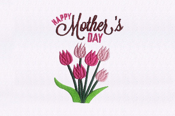 Flowers Mother's Day Embroidery
