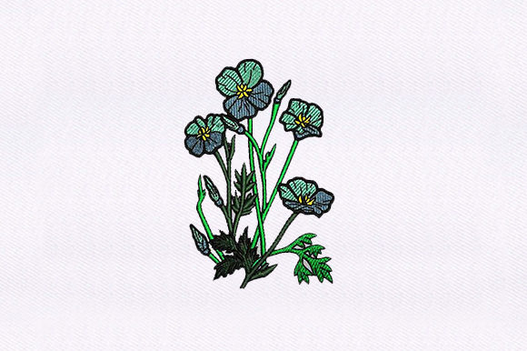 Petal Flowers Embroidery Design