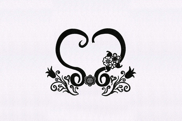 Shrubs and Flowers Embroidery Design