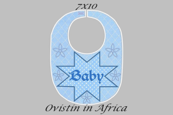 Star Flowers Adorable Baby Bib Small